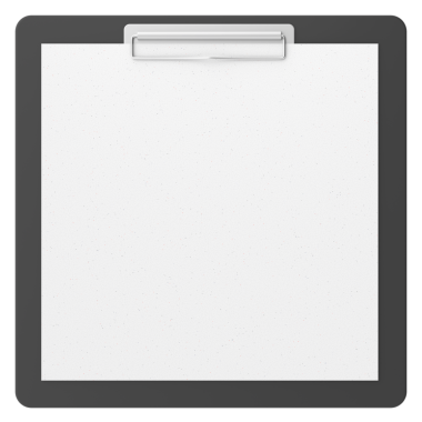 Not kağıdıyla birlikte pano. 3B illüstrasyon.