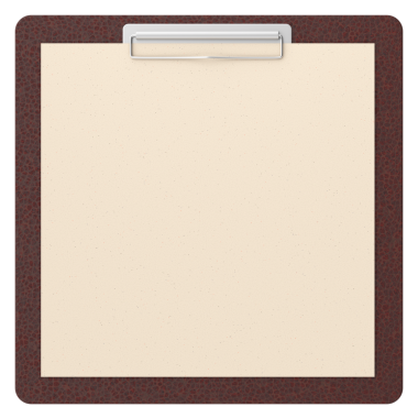 Not kağıdıyla birlikte pano. 3B illüstrasyon.