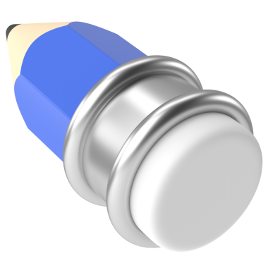 Üç boyutlu kalem. Üç boyutlu illüstrasyon. 3B görüntüleme.