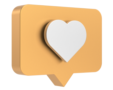 İkon gibi. Aşk ikonu. 3B illüstrasyon.