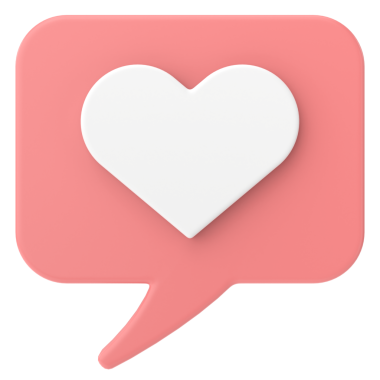 3 boyutlu aşk ikonu. Sevgililer Günü süsü. 3B illüstrasyon.