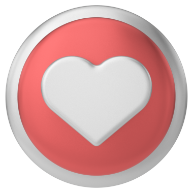 İkon gibi. Düğme gibi. 3B illüstrasyon.