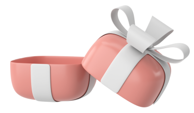 Hediye Kutusu açıldı. Üç boyutlu hediye kutusu. Hediye kutusunu aç.