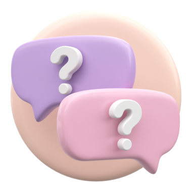 Soru & A simgesi. SSS simgesi. 3B öge.