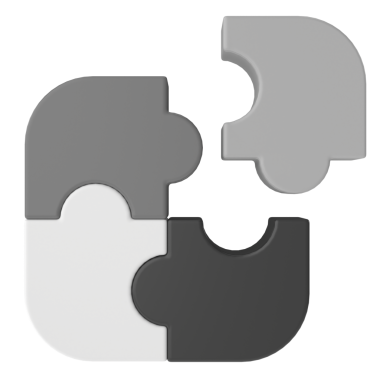 Üç boyutlu bulmaca. 3 Boyutlu simge.