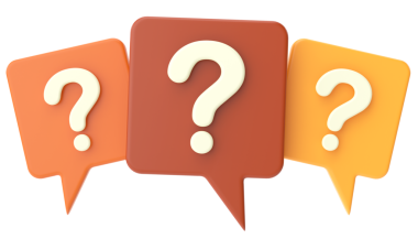 Soru işareti işareti. 3B illüstrasyon.