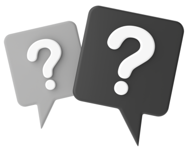 Soru işareti. Sıkça Sorulan Sorular (SSS). 3B illüstrasyon.