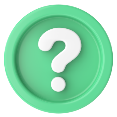 Soru işareti işareti. 3B illüstrasyon.