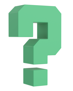 Soru işareti işareti. 3B soru işareti.