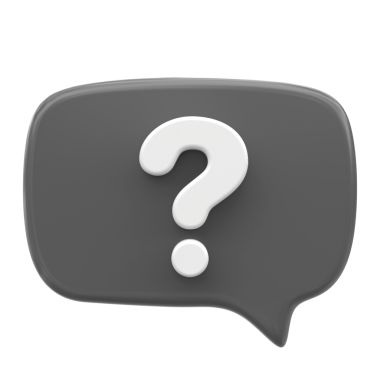 Soru işareti simgesi. Canlı sohbet. 3 Boyutlu simge.