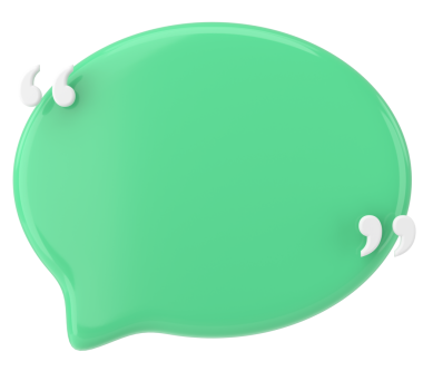 Çift tırnak içinde konuşma balonu. 3B illüstrasyon.