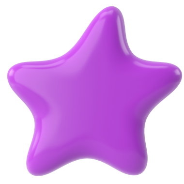 Üç boyutlu yıldız. 3B illüstrasyon.