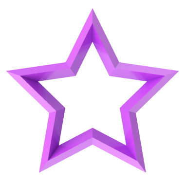 Üç boyutlu yıldız. 3B illüstrasyon.