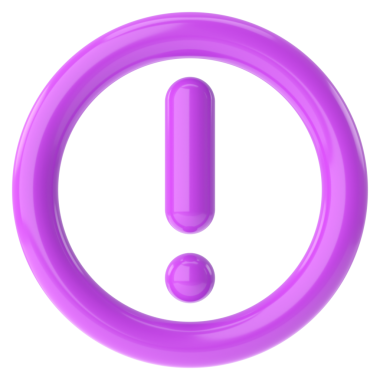 Uyarı simgesi. Ünlem işareti. 3B illüstrasyon.