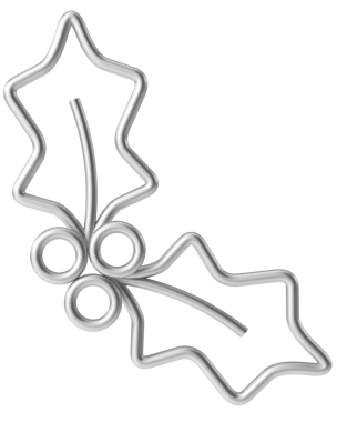 Noel çizgisi sanatı. Noel yaprağı. 3B illüstrasyon.