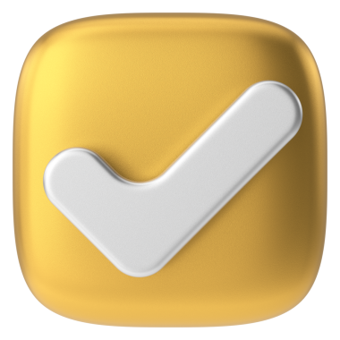 3 boyutlu onay kutusu. İşaretle. 3B illüstrasyon.