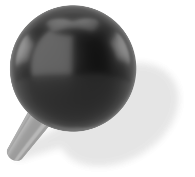 Pimi çek. Çizim iğnesi. Gölgeli 3B iğne.