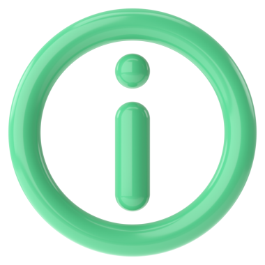 Bilgi simgesi. 3B illüstrasyon.