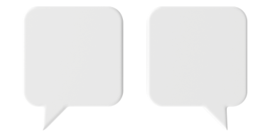 Konuşma balonu. Konuşma balonu. Mesaj kutusu. 3B illüstrasyon.