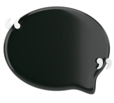 Çift tırnak içinde konuşma balonu. 3B illüstrasyon.