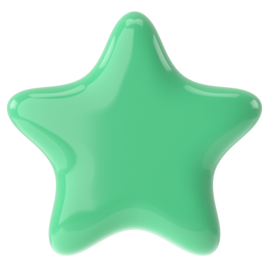 Üç boyutlu yıldız. 3B illüstrasyon.