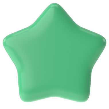 Üç boyutlu yıldız. 3B illüstrasyon.