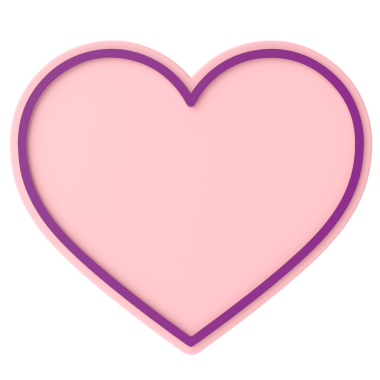 Kalp şeklinde. Sevgililer Günü süsü. 3B illüstrasyon.