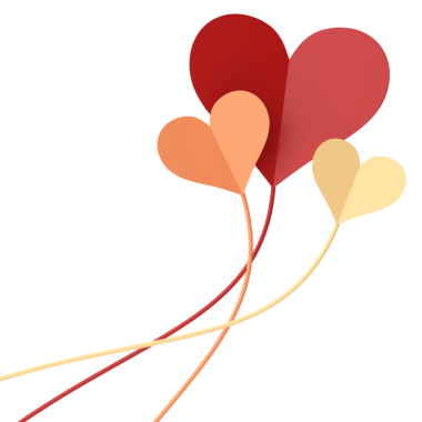 Kalp şeklinde. Sevgililer Günü süsü. 3B illüstrasyon.