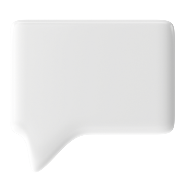 Konuşma balonu. Konuşma balonu. Mesaj kutusu. 3B illüstrasyon.