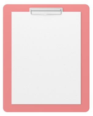 Not kağıdıyla birlikte pano. 3B illüstrasyon.