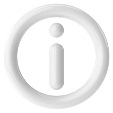 Bilgi simgesi. 3B illüstrasyon.