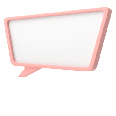 Üç boyutlu konuşma balonu. Mesaj kutusu. Metin alanı.