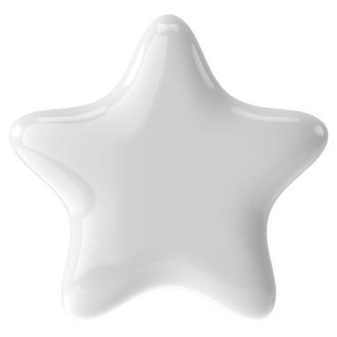 Üç boyutlu yıldız. 3B illüstrasyon.