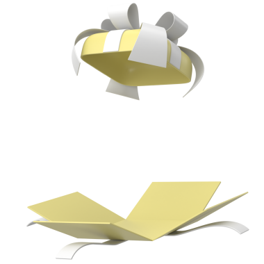 Hediye Kutusu açıldı. Üç boyutlu hediye kutusu. Hediye kutusunu aç.