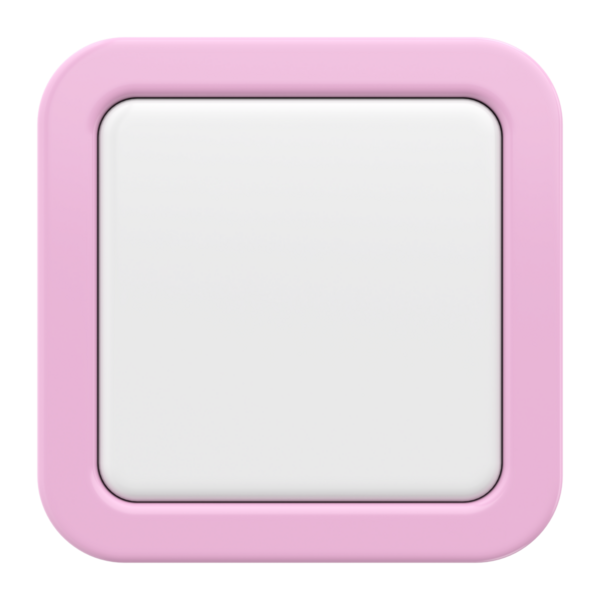 Üç boyutlu düğme. Boş tuş. 3B illüstrasyon.
