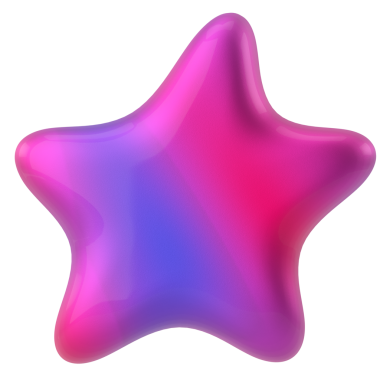 Üç boyutlu yıldız. 3B illüstrasyon.