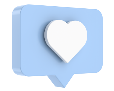 İkon gibi. Aşk ikonu. 3B illüstrasyon.