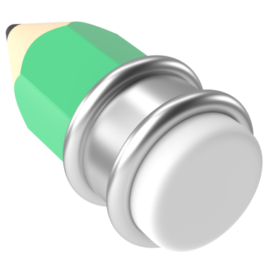 Üç boyutlu kalem. Üç boyutlu illüstrasyon. 3B görüntüleme.