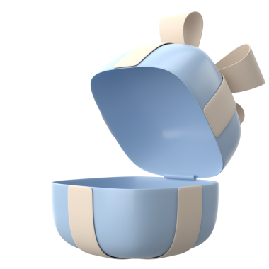 Hediye Kutusu açıldı. 3B hediye kutusu.