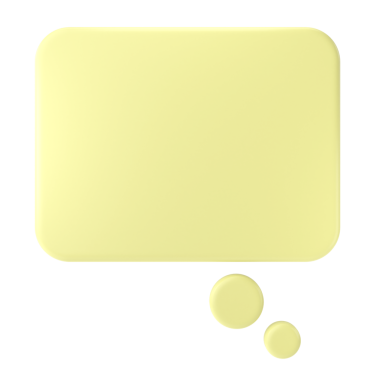 Üç boyutlu konuşma balonu. Mesaj kutusu. Metin alanı.