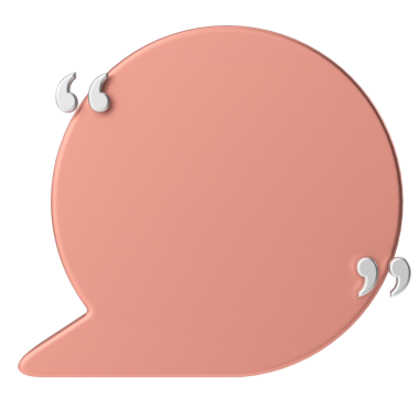 Çift tırnak içinde konuşma balonu. 3B illüstrasyon.