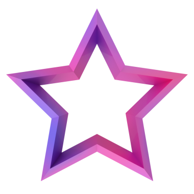 Üç boyutlu yıldız. 3B illüstrasyon.