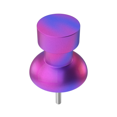 Üç boyutlu pim. Pimi çek. 3B öge.