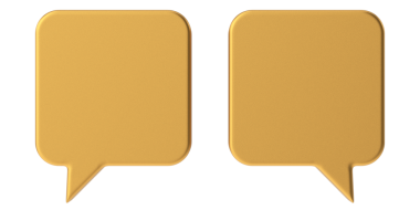 Konuşma balonu. Konuşma balonu. Mesaj kutusu. 3B illüstrasyon.