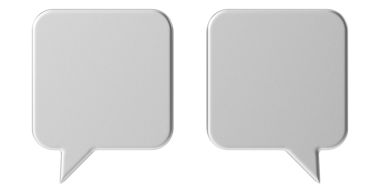 Konuşma balonu. Konuşma balonu. Mesaj kutusu. 3B illüstrasyon.