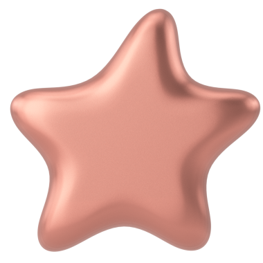 Üç boyutlu yıldız. 3B illüstrasyon.