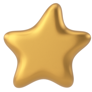 Üç boyutlu yıldız. 3B illüstrasyon.