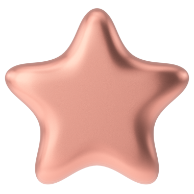 Üç boyutlu yıldız. 3B illüstrasyon.