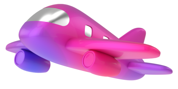 Uçak 3D. Seyahat elemanı. 3B illüstrasyon.