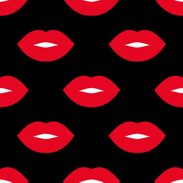 Brightf Jalá Labios Patrón Vector Sin Costuras Con Labios Rojos — Archivo Imágenes Vectoriales